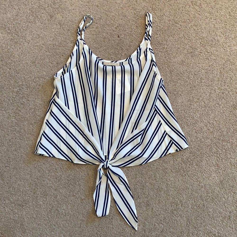 NEW Front Tie Stripe Cami - Size M